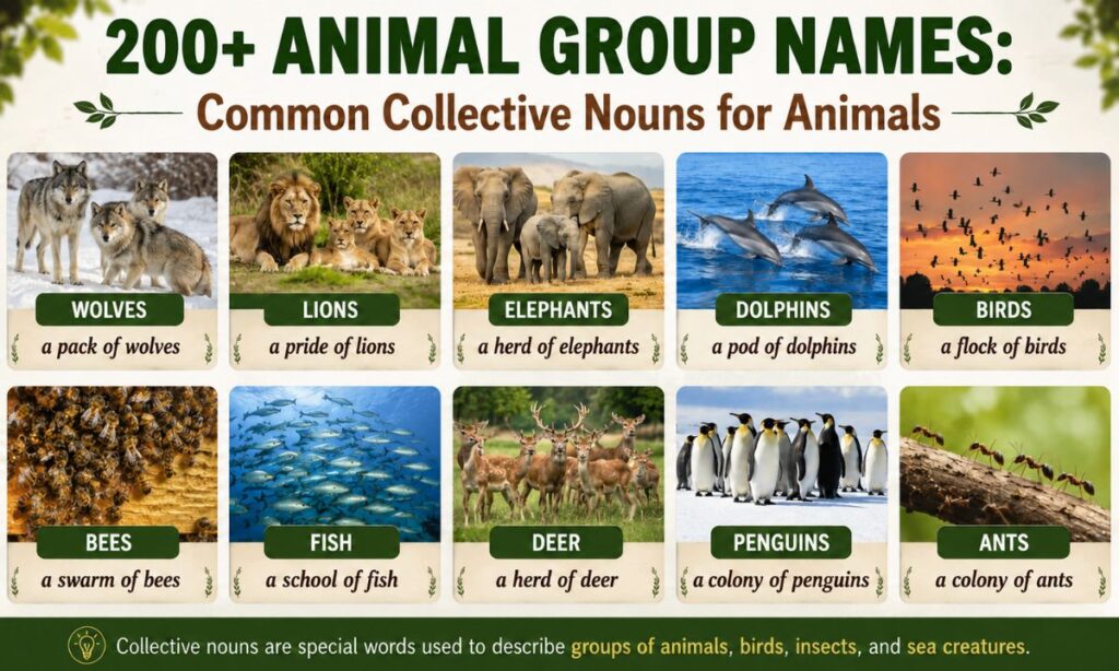 200+ Animal Group Names Common Collective Nouns for Animals200+ Animal Group Names Common Collective Nouns for Animals