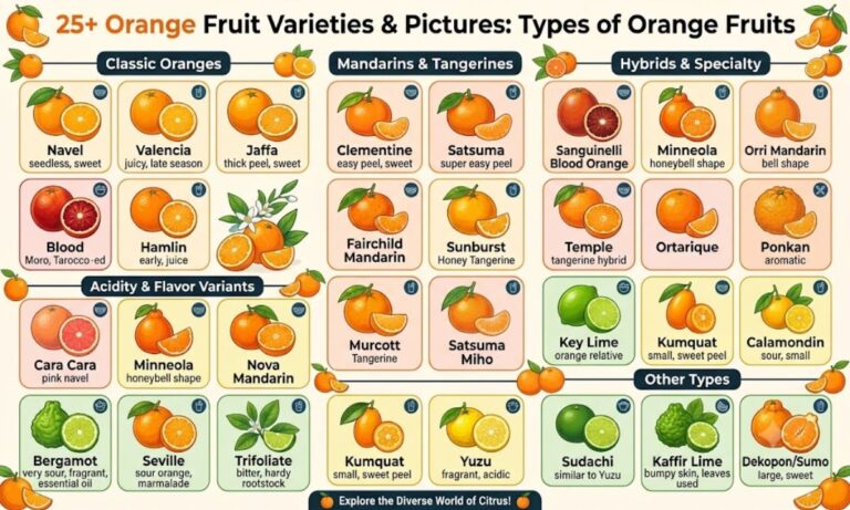 25+ Orange Fruit Varieties and Pictures Types of Orange Fruits