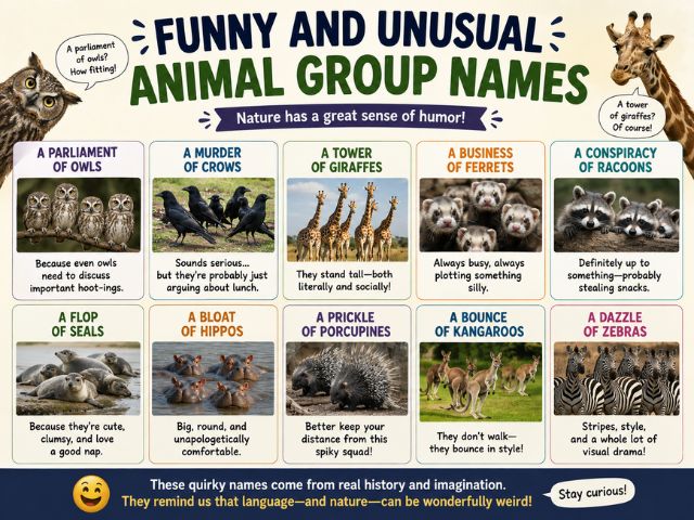Funny and Unusual Animal Group Names
