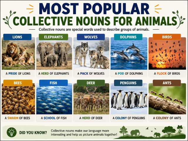 Most Popular Collective Nouns for Animals