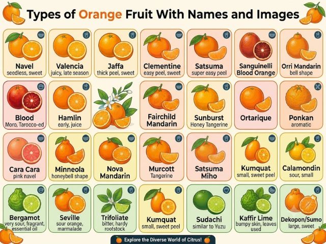 Types of Orange Fruit With Names and Images