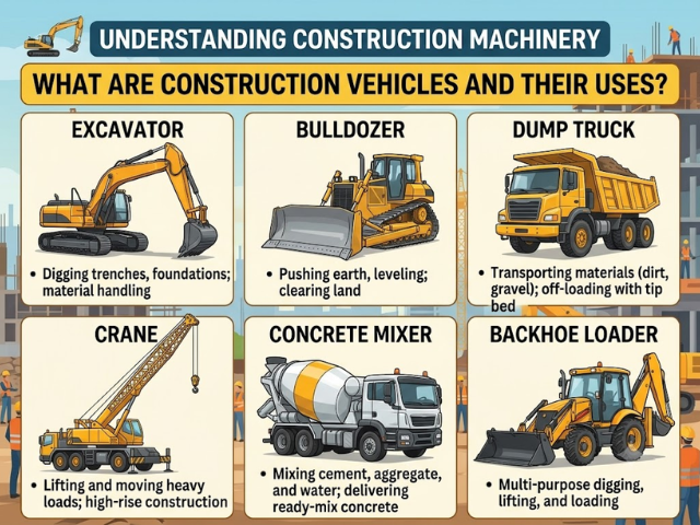 What Are Construction Vehicles and Their Uses