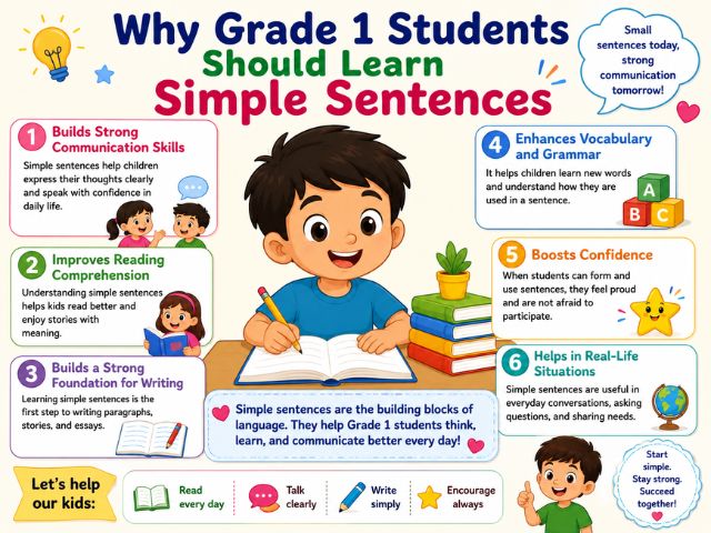 Why Grade 1 Students Should Learn Simple Sentences